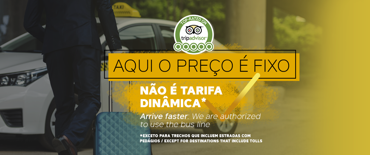 Transfer de táxi com preço fixo