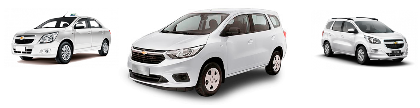 Modelos de carros utilizados pelo Viracopos Táxi